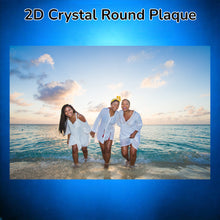 Load image into Gallery viewer, Crystal Round Plaque - 2D or 3D