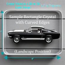 Load image into Gallery viewer, Crystal Rectangle Plaque - 2D or 3D