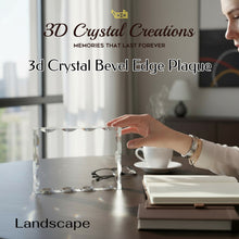 Load image into Gallery viewer, 3D Crystal Bevel Edge Plaque