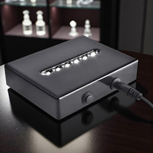 Load image into Gallery viewer, Black Gloss-MEDIUM-White LED Light Base (AC/USB 120v Plug)