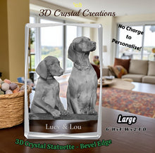 Load image into Gallery viewer, 3D Crystal Statuette - Bevel Edge