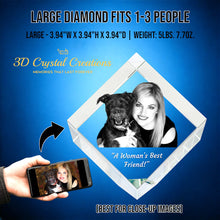 Load image into Gallery viewer, Lady with Dog Large Diamond Crystal