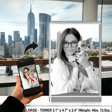 Load image into Gallery viewer, Girl with dog in crystal tower