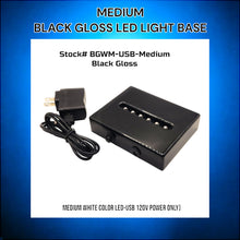 Load image into Gallery viewer, Medium black gloss LED light base