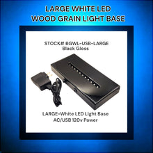 Load image into Gallery viewer, Large white LED wood grain light base