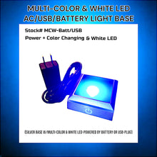 Load image into Gallery viewer, Multi Color & White LED AC/USB/Battery Light Base