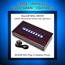Load image into Gallery viewer, Large LED wood grain light base
