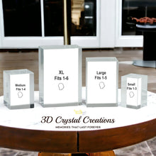 Load image into Gallery viewer, Tower crystal size chart