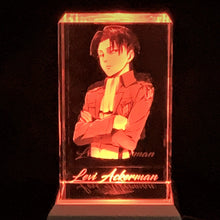 Load image into Gallery viewer, 3D &quot;Captain Levi&quot; Crystal-Includes: Free 7-Color Changing LED Light-Base