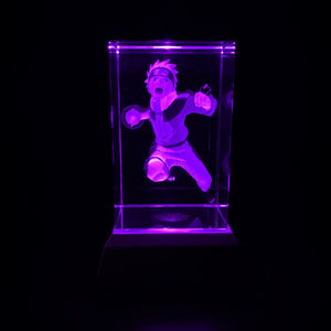 3D "Ninja Kid" Crystal - Includes: Free 7-Color Changing LED Light-Base