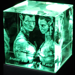 3D Avatar The Way of Water LED Light Up Crystal Collectible