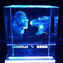 Load image into Gallery viewer, 3D Godzilla vs. Kong LED Light Up Crystal Collectible