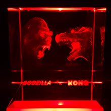 Load image into Gallery viewer, 3D Godzilla vs. Kong LED Light Up Crystal Collectible