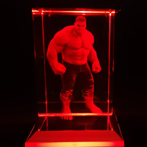 3D Hulk LED Light Up Crystal Collectible