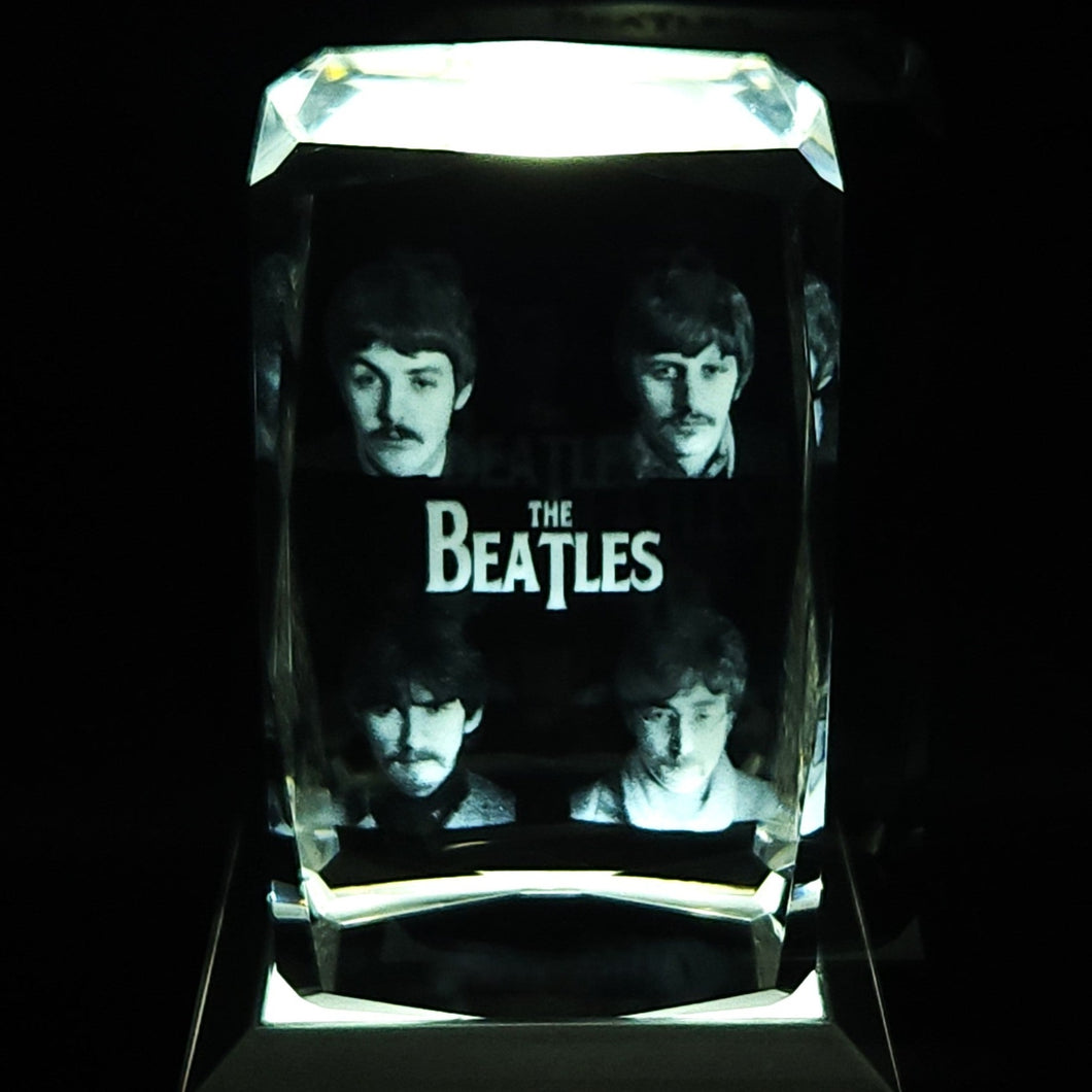 LED Light Up The Beatles 3D Bevel Edges Crystal