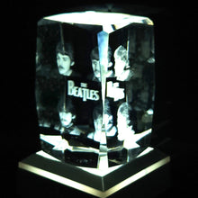 Load image into Gallery viewer, 3D The Beatles LED Light Up Crystal Collectible