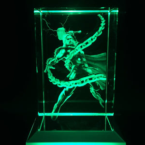 3D Thor LED Light Up Crystal Collectible