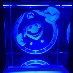 LED Light Up Mario 3D Crystal