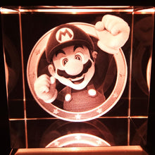 Load image into Gallery viewer, LED Light Up Mario 3D Crystal