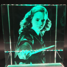 Load image into Gallery viewer, 3D Emma Watson Brightest Witch LED Light Up Crystal Collectible