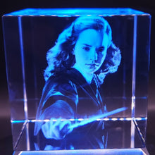 Load image into Gallery viewer, 3D Emma Watson Brightest Witch LED Light Up Crystal Collectible
