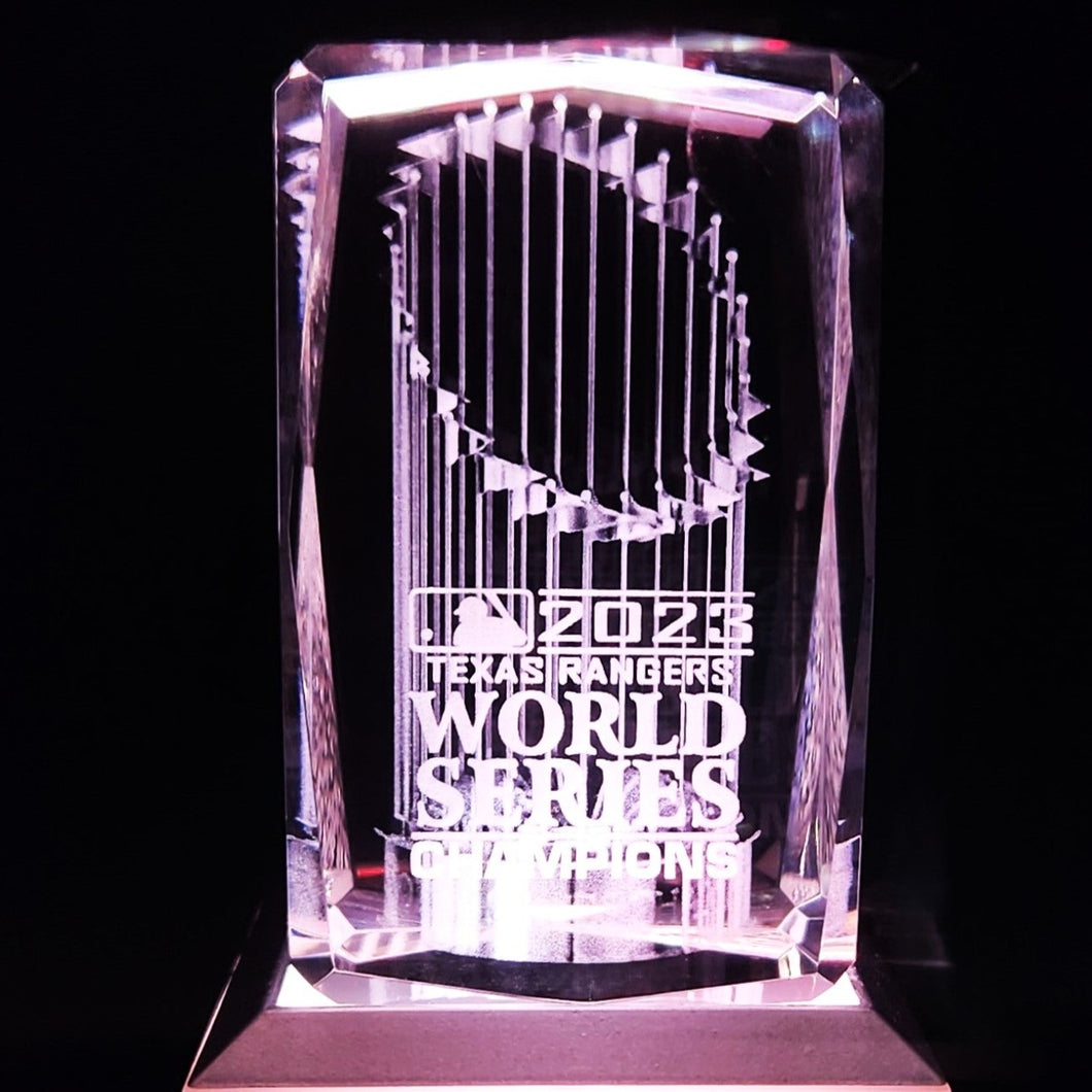 Texas World Series Champions 3D Crystal