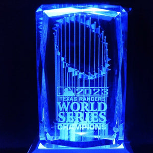 Blue 2024 Texas World Series 3D Crystal