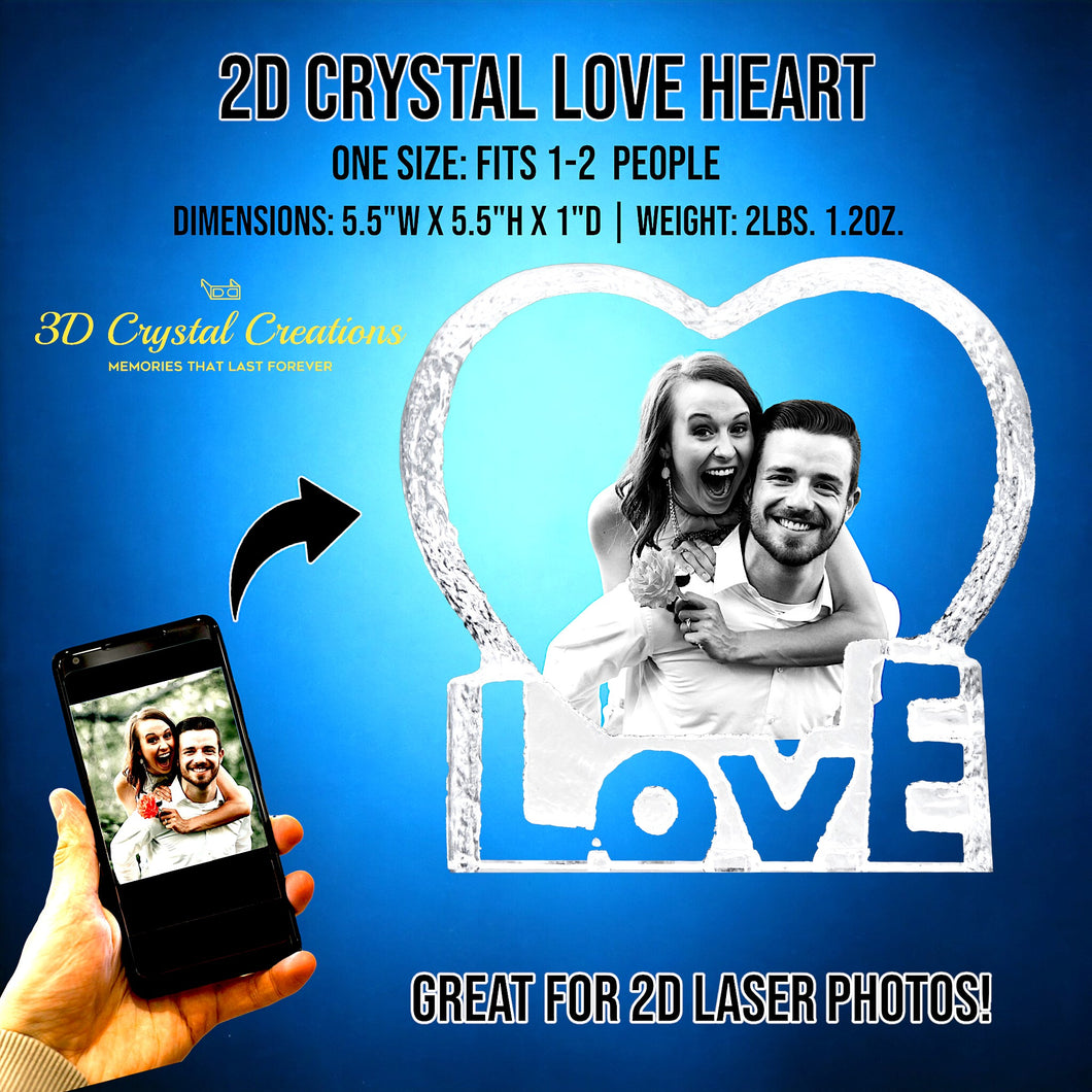 2D Crystal Love Heart