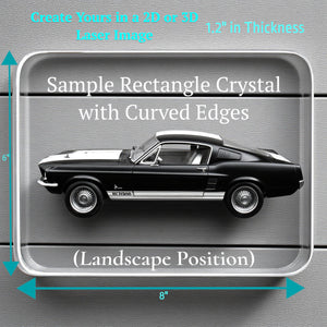 Crystal Rectangle Plaque - 2D or 3D