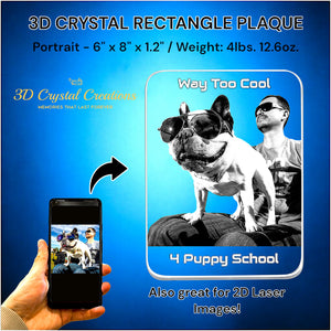 Crystal Rectangle Plaque - 2D or 3D