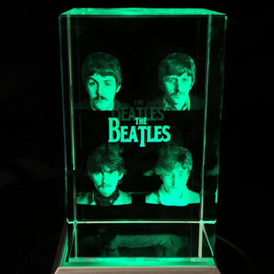 3D The Beatles LED Light Up Crystal Collectible