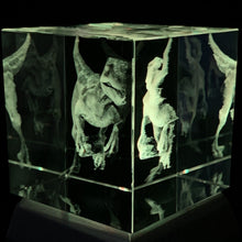 Load image into Gallery viewer, 3D &quot;Blue&quot; Jurassic Park Dinosaur LED Light Up Crystal Collectible