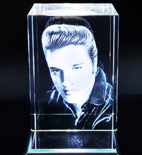 3D Elvis LED Light Up Crystal Collectible