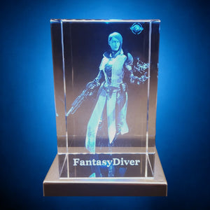 3D Custom Gamer Character LED Light Up Crystal Collectible
