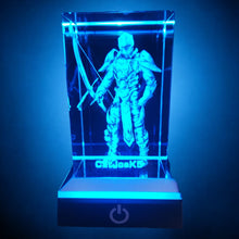 Load image into Gallery viewer, 3D Custom Gamer Character LED Light Up Crystal Collectible