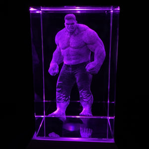 3D Hulk LED Light Up Crystal Collectible