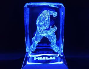 3D Hulk LED Light Up Crystal Collectible