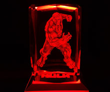 Load image into Gallery viewer, 3D Hulk LED Light Up Crystal Collectible