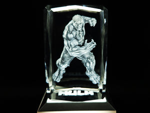 3D Hulk LED Light Up Crystal Collectible
