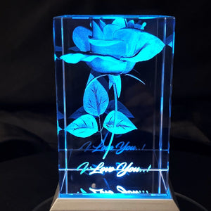 Rose 3D Crystal