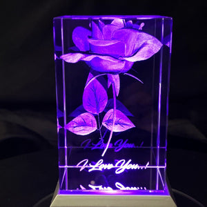 Rose 3D Crystal