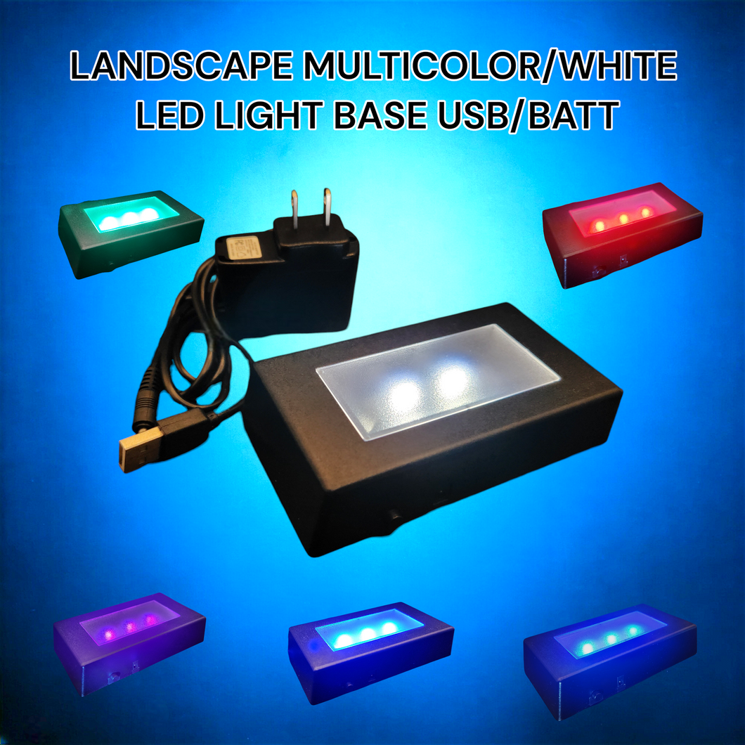Landscape Multicolor & White LED Light Base (AC/USB/Batt)