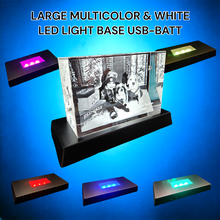 Load image into Gallery viewer, Large Multicolor &amp; White LED Light Base AC/USB/Batt