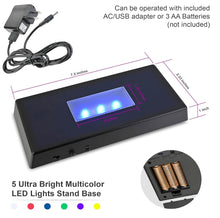 Load image into Gallery viewer, Large Multicolor &amp; White LED Light Base AC/USB/Batt