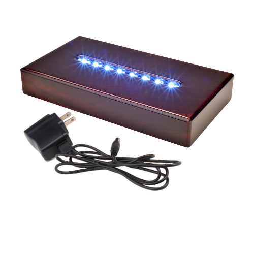 Cherry Wood Grain LED Light Base - Large (Includes USB Power Adapter)