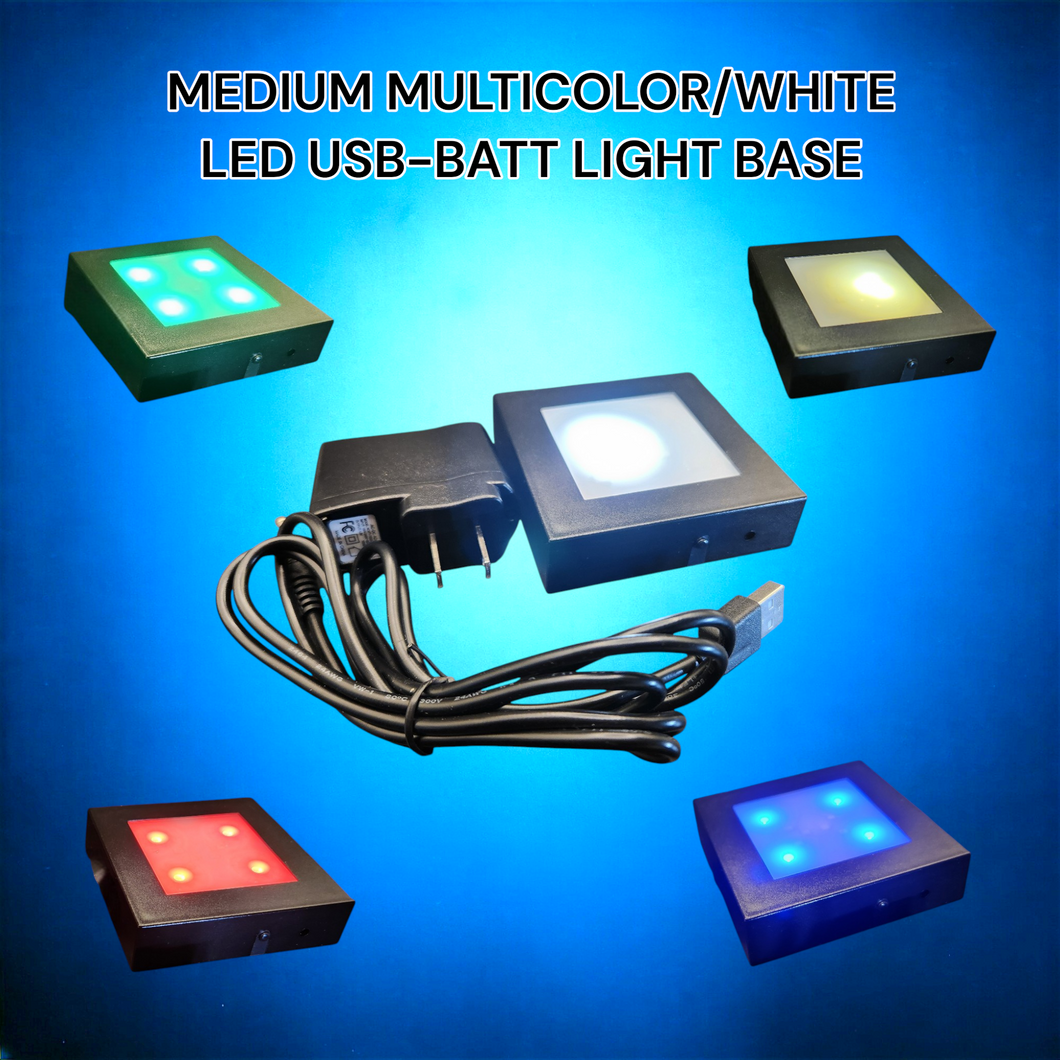 Medium Multicolor & White LED Light Base (AC/USB/Battery Operated)
