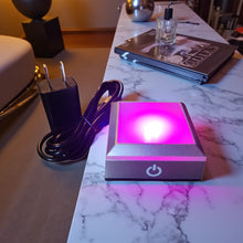 Load image into Gallery viewer, Small Multicolor &amp; White LED Light Base (AC/USB &amp; Battery Operated)