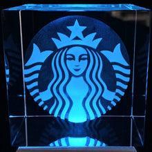 Load image into Gallery viewer, Light Up 3D Crystal Starbucks