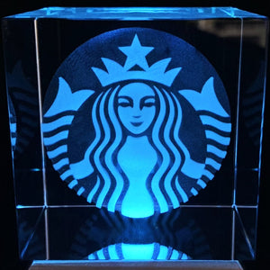 Light Up 3D Crystal Starbucks