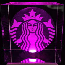 Load image into Gallery viewer, Starbucks logo 3D Crystal